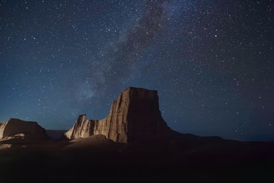 星夜下布朗洛矶山
